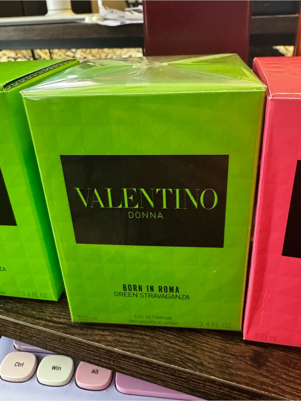 Valentino Donna Bright Neon Green Fragrance Box